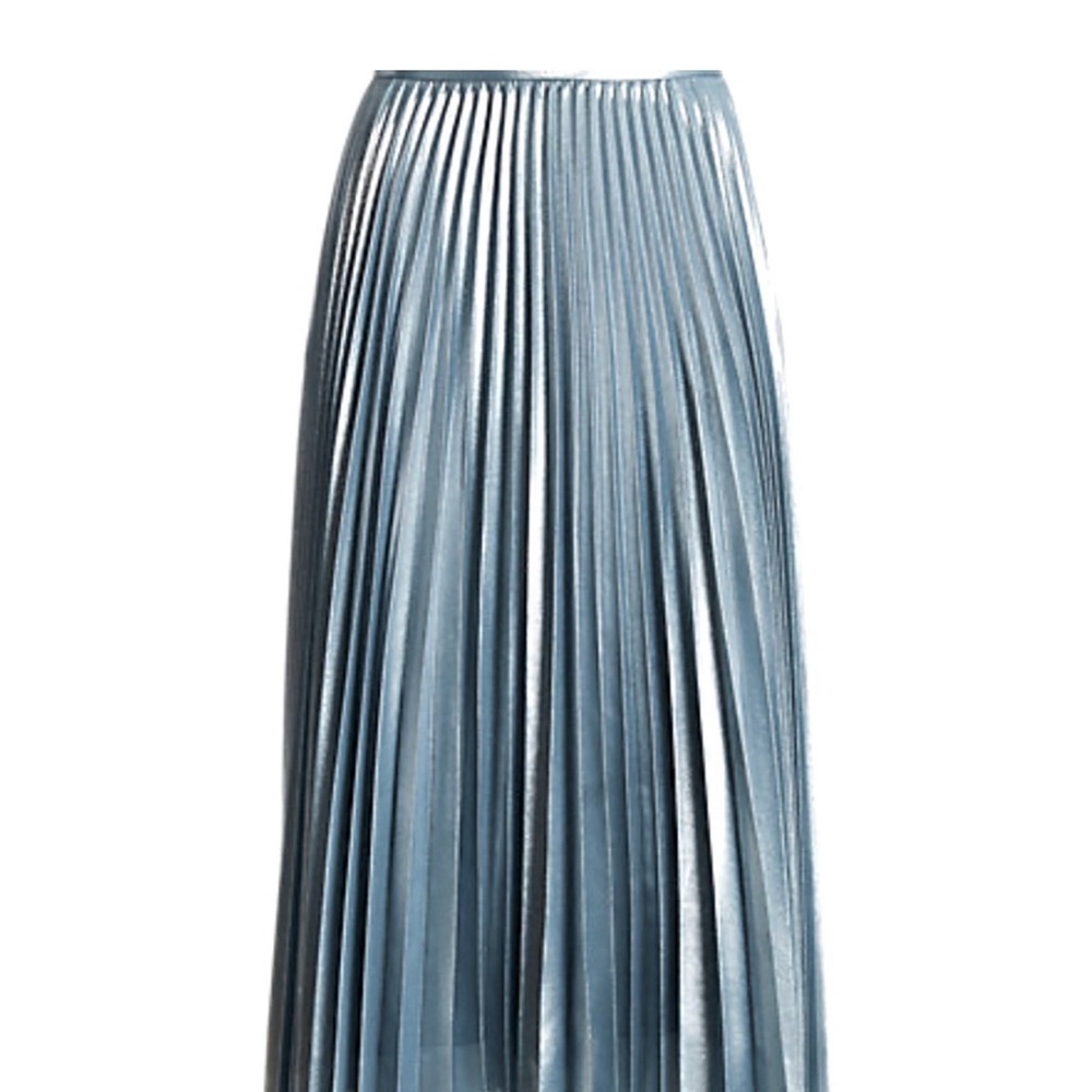 Lauren Ralph Lauren Metallic Blue A-Line Skirt